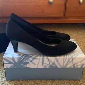 Abella Black Comfort Heels